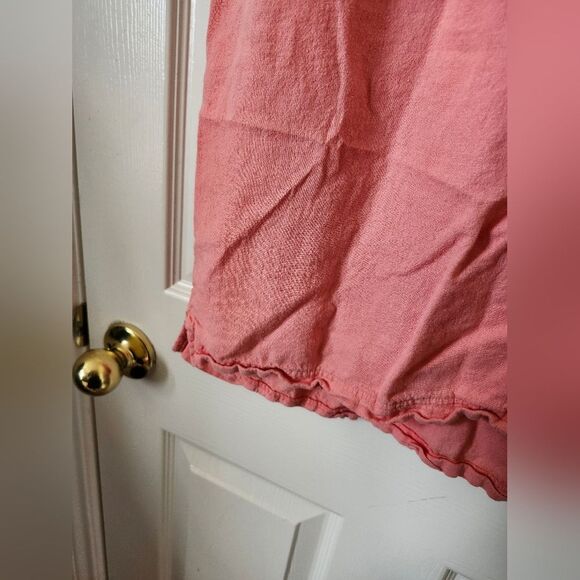 Splendid Coral Pink Suplice Linen Blend Women's Pink Top XXL - Picture 7 of 9